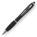 Ручка-стилус пластиковая поворотная черные чернила под Нанесение логотипа