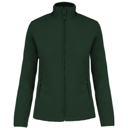 MAUREEN - LADIES` FULL ZIP MICROFLEECE JACKET, Forest Green под Нанесение логотипа