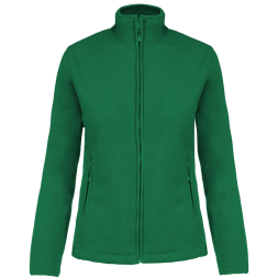 MAUREEN - LADIES` FULL ZIP MICROFLEECE JACKET, Kelly Green под Нанесение логотипа