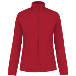 MAUREEN - LADIES` FULL ZIP MICROFLEECE JACKET, Red под Нанесение логотипа