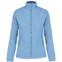 MAUREEN - LADIES` FULL ZIP MICROFLEECE JACKET, Sky Blue под Нанесение логотипа
