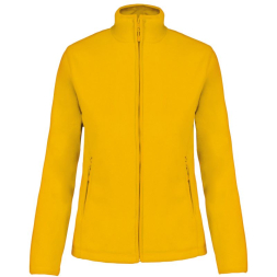 MAUREEN - LADIES` FULL ZIP MICROFLEECE JACKET, Yellow под Нанесение логотипа