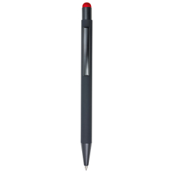 Ручка-стилус алюминиевая прорезиненная под Нанесение логотипа