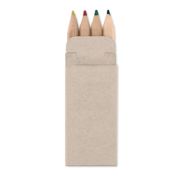 Набір з 4 бежевих олівців PETIT ABIGAIL, 3,2x6,1x0,8 см под Нанесение логотипа