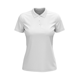 LUX POLO Short sleeve polo shirt for women, White под Нанесение логотипа