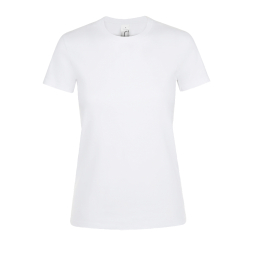 SOL`S REGENT WOMEN - ROUND COLLAR T-SHIRT, White под Нанесение логотипа