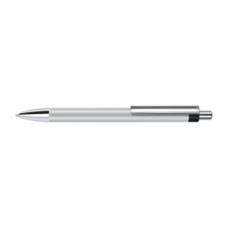 Ручка шариковая Polar корпус металл, лакированный, серебро, клип хром, держатель для клипа черный под Нанесение логотипа