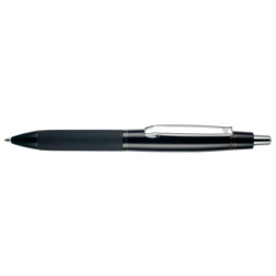 Ручка шариковая Devon корпус металл, черный лакированный, клип хром, черная мягкая зона грифа под Нанесение логотипа