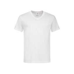 Classic V-neck Men, White под Нанесение логотипа