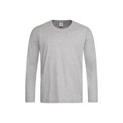 Classic Long Sleeve Men, Grey Heather под Нанесение логотипа