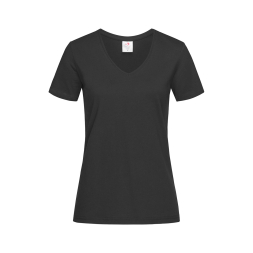 Classic V-neck Women, Black Opal под Нанесение логотипа