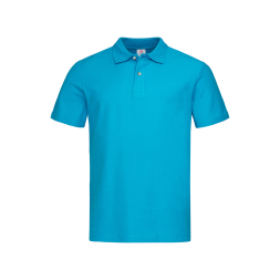 Polo Men, Ocean Blue под Нанесение логотипа