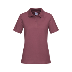 Polo Women, Burgundy Red под Нанесение логотипа