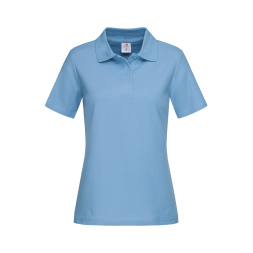 Polo Women, Light Blue под Нанесение логотипа