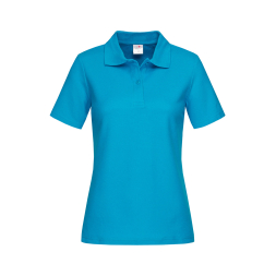 Polo Women, Ocean Blue под Нанесение логотипа