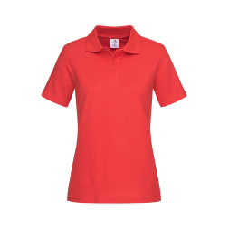 Polo Women, Scarlet Red под Нанесение логотипа