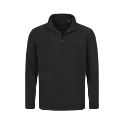 Active Fleece Half Zip Man, Black Opal под Нанесение логотипа