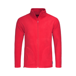 Active Fleece Jacket Man, Scarlet Red под Нанесение логотипа