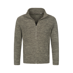 Active Melange Fleece Jacket, Olive Melange под Нанесение логотипа