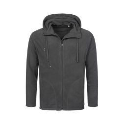 Active Hooded Fleece Jacket, Grey Steel под Нанесение логотипа
