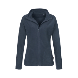 Active Fleece Jacket Women, Blue Midnight под Нанесение логотипа