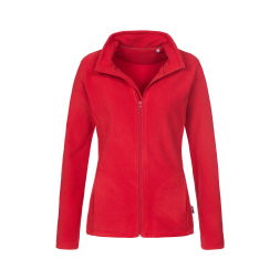 Active Fleece Jacket Women, Scarlet Red под Нанесение логотипа