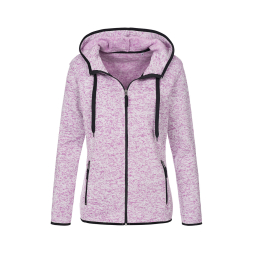 Active Knit Fleece Jacket, Purple Melange под Нанесение логотипа