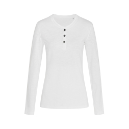 Sharon Henley Long Sleeve, White под Нанесение логотипа