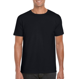 SOFTSTYLE® ADULT T-SHIRT, Black под Нанесение логотипа
