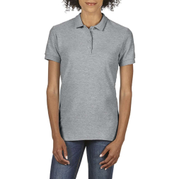 SOFTSTYLE® LADIES` DOUBLE PIQUE POLO, RS Sport Grey под Нанесение логотипа