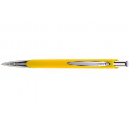 Ручка кулькова Optima promo PORTO. Корпус жовтий, пише синім под Нанесение логотипа