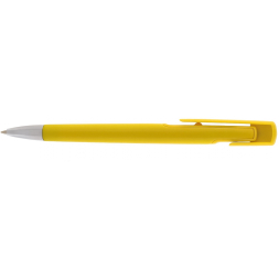 Ручка кулькова Optima promo SYDNEY. Корпус жовтий, пише синім под Нанесение логотипа