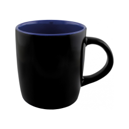 Чашка керамічна Optima Promo TEONA 350мл, чорно-синя под Нанесение логотипа
