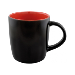 Чашка керамічна Optima Promo TEONA 350мл, чорно-червона под Нанесение логотипа