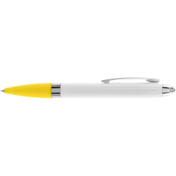 Ручка кулькова Economix promo PARIS. Корпус жовтий, пише синім под Нанесение логотипа