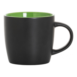 Чашка керамічна Economix Promo BLACK PRINCE 350мл, чорно-зелена под Нанесение логотипа