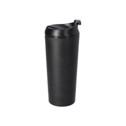 Термокружка пластикова з присоскою Optima BOSS 330 мл, чорна под Нанесение логотипа