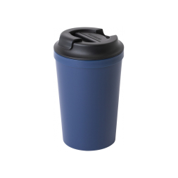 Термокружка пластикова з присоскою Optima TO GO 340 мл, темно синя под Нанесение логотипа