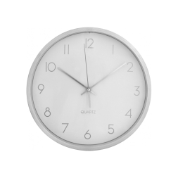 Годинник настінний металевий TITANIUM Economix PROMO срібний под Нанесение логотипа