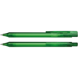 Ручка кулькова SCHNEIDER ESSENTIAL корпус прозорий зелений, пише синім под Нанесение логотипа