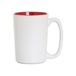 Чашка керамічна Economix Promo GRAND 350мл, біло-червона под Нанесение логотипа