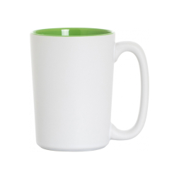Чашка керамічна Economix Promo GRAND 350мл, біло-зелена под Нанесение логотипа