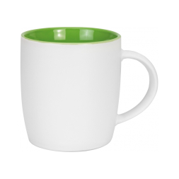Чашка керамічна Optima promo FIESTA 320 мл, біло-зелена под Нанесение логотипа