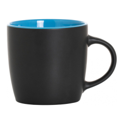 Чашка керамічна Economix Promo BLACK PRINCE 350мл, чорно-блакитна под Нанесение логотипа