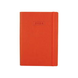Щоденник датований 2022, CROSS , помаранчевий, А5, м'яка обкладинка з гумкою под Нанесение логотипа