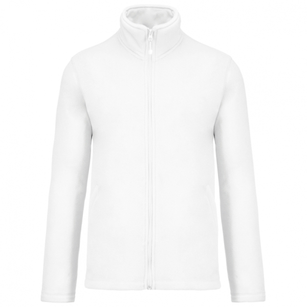 FALCO - FULL ZIP MICROFLEECE JACKET, White под Нанесение логотипа