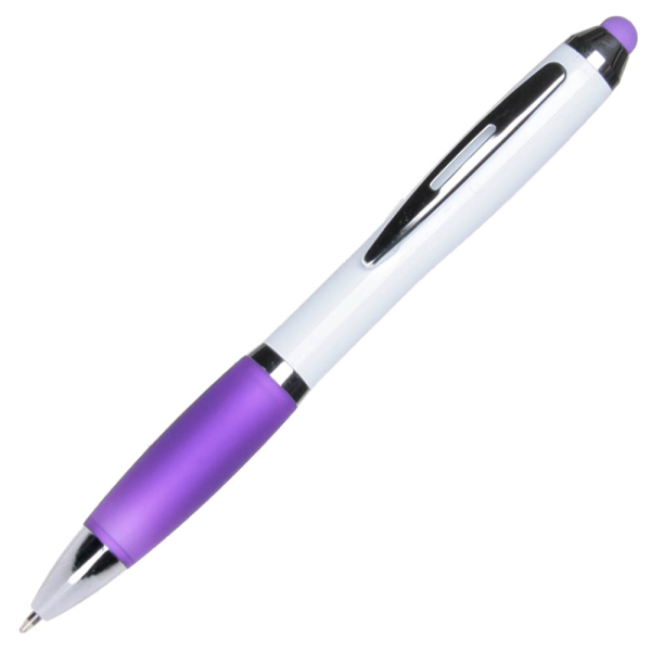 Ручка-стилус пластиковая поворотная под Нанесение логотипа