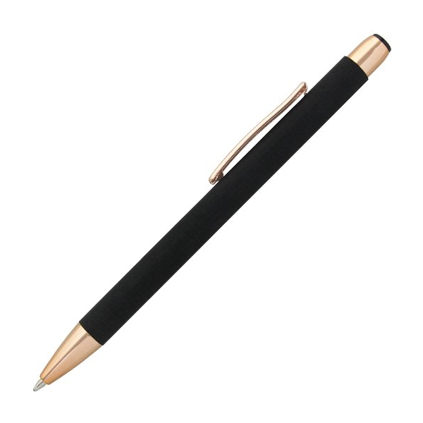 Ручка металева з soft touch, зеркальний лого под Нанесение логотипа