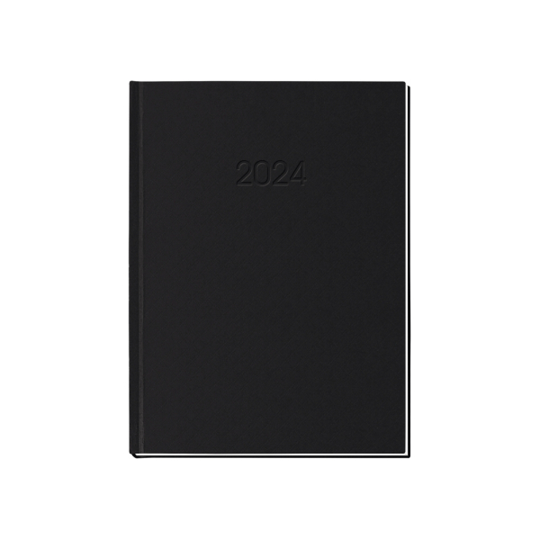 Щоденник датований 2024, КЛІТИНКА, чорний, А5 под Нанесение логотипа
