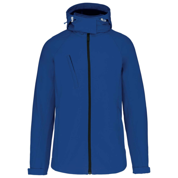 LADIES` DETACHABLE HOODED SOFTSHELL JACKET, под Нанесение логотипа